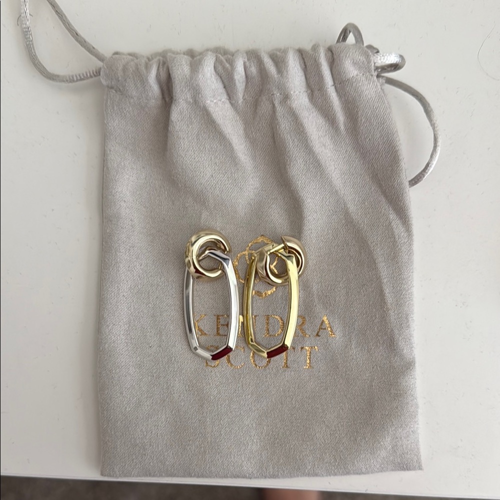 Kendra Scott Gold & Silver Reversible Earrings